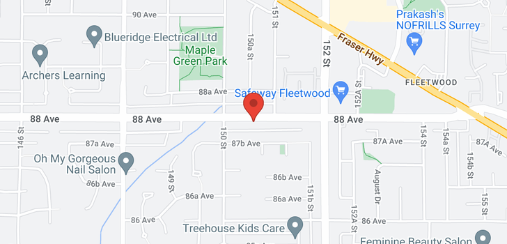map of 15052 88 AVENUE